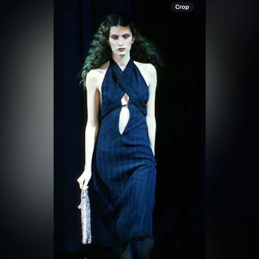 F/W 1998 Versace runway plunge neck dress